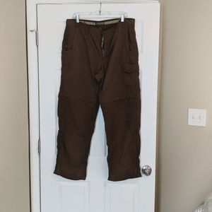 Mountain Khaki Men's Granite Creek convertible hiking pants 38x30 brown